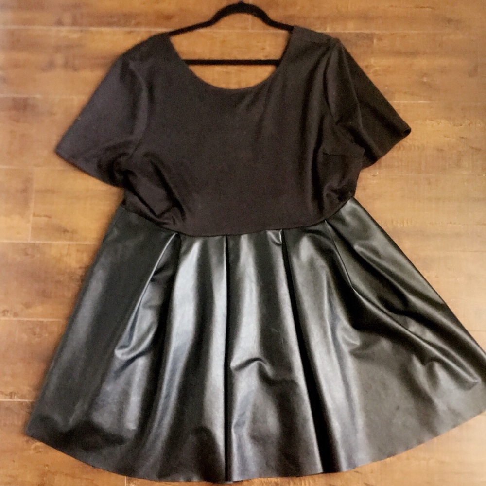 Forever 21 Black Faux Leather Dress